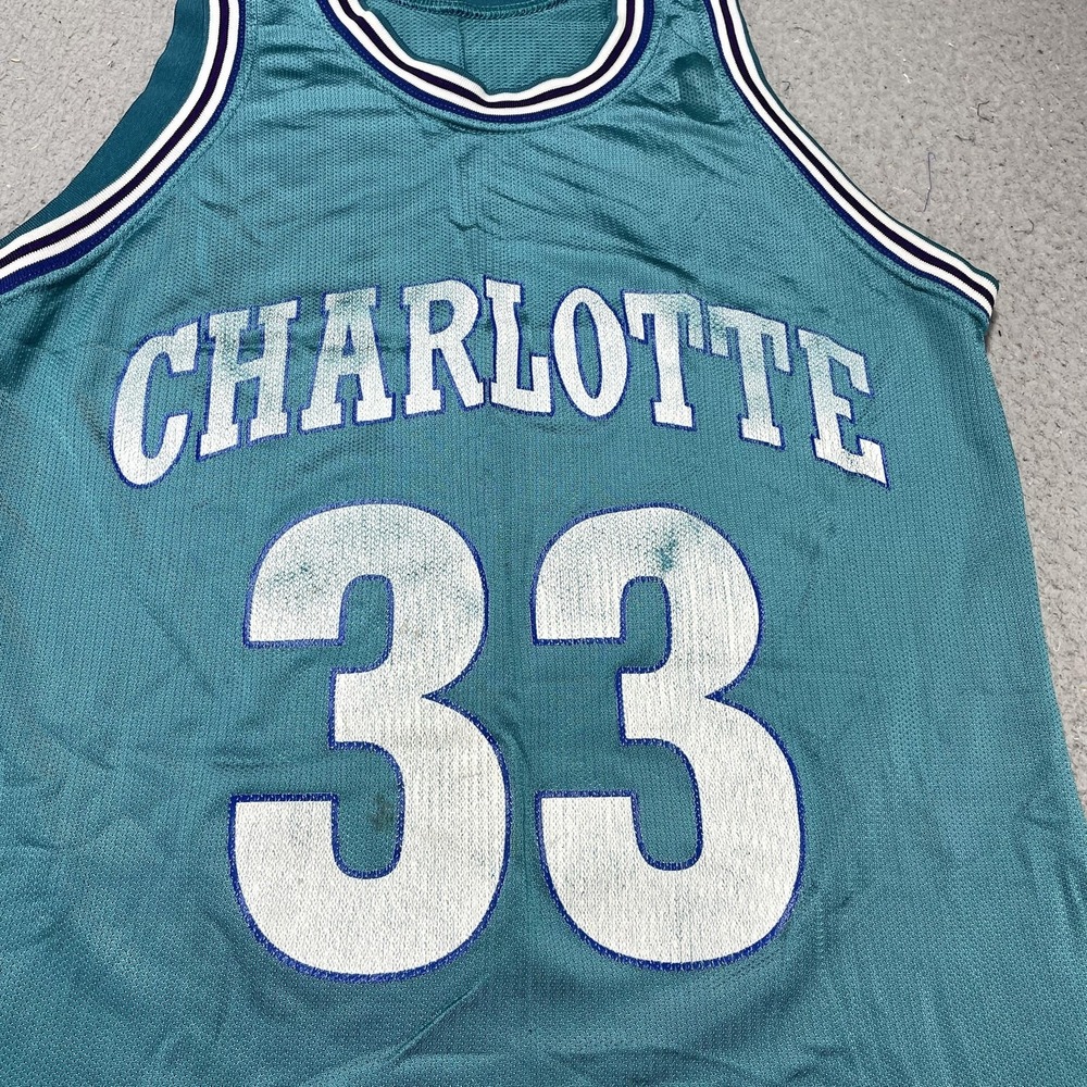 Charlotte Hornets Jersey Mens Small Blue NBA Basketball Alonzo Mourning 33 - Picture 2 of 11